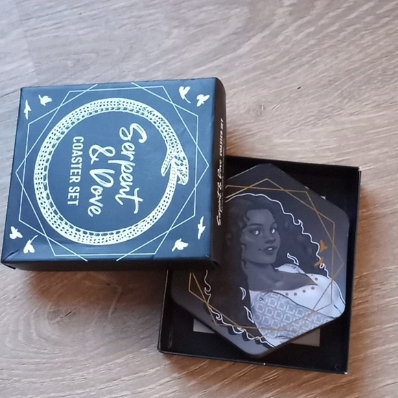 Serpent & Dove Book Series Fairyloot 4 Coaster Set Foiled Theme: Spellcraft Art - Picture 2 of 11